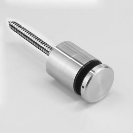 Glass Anchor Slimline 50mm Diameter x 50mm Spacer Timber SSS