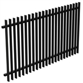 Aluminium Blade Pool Fence Panel - PANEL - 2200Wx1200H - Black