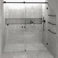 Matt Black 10mm Frameless Sliding Shower Screen, Highest Quality, Up to 1940mm wide,