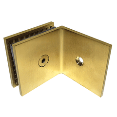 Frameless Glass 3 Panel Inline Wall to Wall Shower Screen - 2000mm high, 10mm Toughened Glass - Brushed Brass