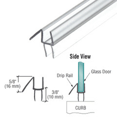 Clear Shower Door Flap. 10mm glass,