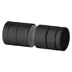 Round Shower Door Knob 25 mm x 30 mm - Matt Black