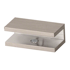 Perth Series - Frameless Shower Screen Wall Bracket, Square No Drill Clamp for 10 mm Glass - Brushed Nickel