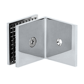 Square Wall-to-Glass Shower Screen Bracket for 10 mm-12 mm Glass - Polished Chrome, Mechanically fixed bracket