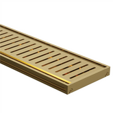 Drainlab - Linear Drain Slotted Grate - 3600mmL x 15mmH - Gold / Brushed Brass