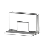 Forge Frameless Shower Hinge Heavy Duty Adjustable Glass to Wall L-Shape 90 Degrees - Dark Antique Brass