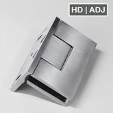 Forge Frameless Shower Hinge Heavy Duty Adjustable Glass to Wall L-Shape 90 Degrees - Satin Chrome
