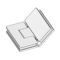 Forge Frameless Shower Hinge Heavy Duty Adjustable Glass to Glass 135 Degrees - Brushed Rose Gold - Image 1