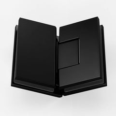 Forge Frameless Shower Hinge Heavy Duty Adjustable Glass to Glass 135 Degrees - Black - Image 2