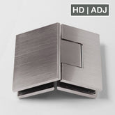 Forge Frameless Shower Hinge Heavy Duty Adjustable Glass to Glass 135 Degrees - Brushed Nickel