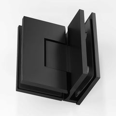 Forge Frameless Shower Hinge Heavy Duty Adjustable Glass to Glass 90 Degrees - Black - Image 2