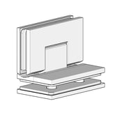 Forge Frameless Shower Hinge Heavy Duty Adjustable Glass to Glass 90 Degrees - Dark Antique Brass