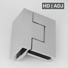 Forge Frameless Shower Hinge Heavy Duty Adjustable Glass to Glass 90 Degrees - Chrome - Image 1