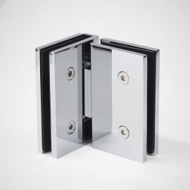 FORGE Shower Hinge Glass to Glass 90 Degree with One Way Door Stopper Chrome