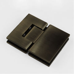 FORGE Frameless Shower Hinge Glass to Glass 180 Degrees - Dark Antique Brass