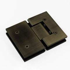 FORGE Frameless Shower Hinge Glass to Glass 180 Degrees - Dark Antique Brass