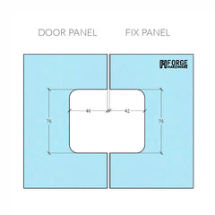 Forge Frameless Shower Hinge Heavy Duty Adjustable Glass to Glass 180 Degrees - Brushed Brass - Image 4