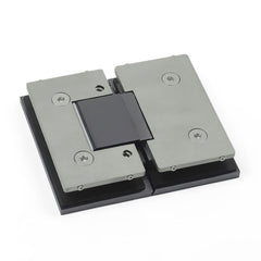 Forge Frameless Shower Hinge Heavy Duty Adjustable Glass to Glass 180 Degrees - Gunmetal Grey - Image 2