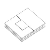 Forge Frameless Shower Hinge Heavy Duty Adjustable Glass to Glass 180 Degrees - Brushed Rose Gold