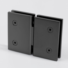 FORGE Shower Hinge Glass to Glass 180 Degree with One Way Door Stopper Black