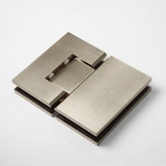 FORGE Shower Hinge Glass to Glass 180 Degree Warm Brushed Nickel
