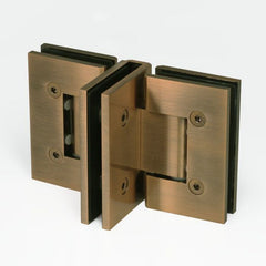 ES3AS β FORGE Shower Hinge Glass to Glass Back to Back Antique Brass β supplier gallery view 2