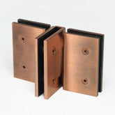FORGE Shower Hinge Glass to Glass Back to Back with One Way Door Stopper Antique Bronze