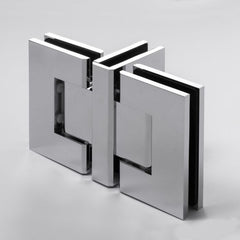 ES3OWC β FORGE Shower Hinge Glass to Glass Back to Back with One Way Door Stopper Chrome β supplier gallery view 2