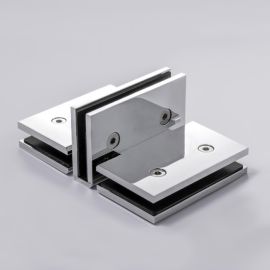 FORGE Shower Hinge Glass to Glass Back to Back with One Way Door Stopper Chrome
