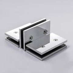 FORGE Shower Hinge Glass to Glass Back to Back with One Way Door Stopper Chrome