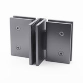 FORGE Shower Hinge Glass to Glass Back to Back with One Way Door Stopper Gunmetal