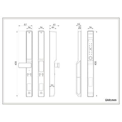 FHFESLFAS3T – FORGE Biometric Aluminium Frame Door Push & Pull Smart Lock S3T | TTLock – supplier gallery view 2