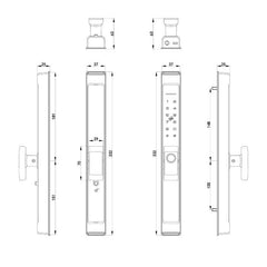 FHFEUTSLMH3A β FORGE Biometric Aluminium Frame Sliding Door Smart Lock HV3 | TTLock BLE β supplier gallery view 2