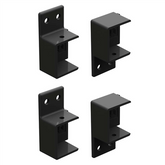 Aluminium Bracket for Blade panel - Horizontal Open Side - 4 Pack - Satin Black
