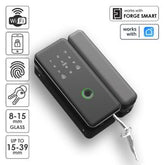 Biometric Frameless Glass Office Door Friction Fit Smart Lock G3 15mm Glass