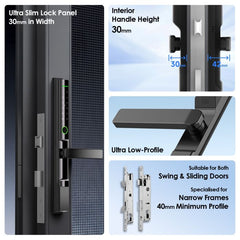 FHFEUTSLMH2A β FORGE Biometric Ultra Low Profile Smart Handle Lock H2 WiFi β supplier gallery view 2