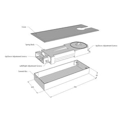 FS520NHOS – Forge Floor Spring Light Duty Non Hold Open Satin – supplier gallery view 3