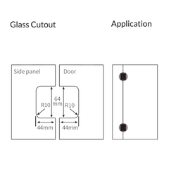 ES2BRG β FORGE Shower Hinge Glass to Glass 180 Degree Brushed Rose Gold β supplier gallery view 4