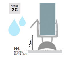 Shower Screen Door Water Bar Floor Seal, Clear Acrylic Strip