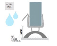 Shower Screen Door Water Bar Floor Seal Antirust, Aluminium Chrome Strip