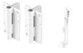 White Magna Pool Safe Latch With Kwik fit Hinges, Lockable White Pool Gate Latch