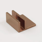 Frameless Shower Screen U Bracket Square with Horizontal Leg - Rose Gold / Copper