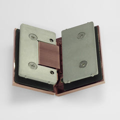 Forge Frameless Shower Hinge Heavy Duty Adjustable Glass to Glass 135 Degrees - NERO Brushed Bronze - Image 3