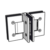 FORGE Shower Hinge Glass to Glass Back to Back Nero Brushed Bronze
