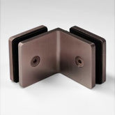 Bracket Square Glass to Glass 90 Degree Nero Brushed Bronze