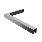 Purity 'L Brace' for Fixed Glass Panels - Suits 8mm & 10mm Thick Glass - Chrome