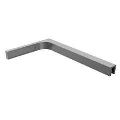 Purity 'L Brace' for Fixed Glass Panels - Suits 8mm & 10mm Thick Glass - Satin Chrome