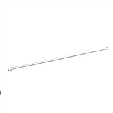 Brushed Nickel Shower Screen Support Bar, Round horizontal support arm