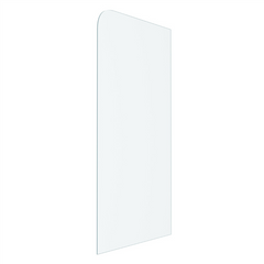 Glass Shower Screen Fixed Panels - Walk-in shower panel with radius corner