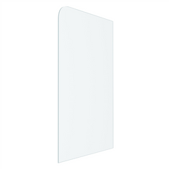 Glass Shower Screen Fixed Panels - Walk-in shower panel with radius corner